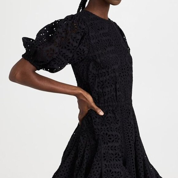 Rhode Rhode black eyelet backless dress with flared hem - Picture 9 of 10